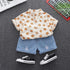 Children's wear boys summer suit short sleeve two-piece set